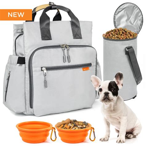 dog food travel bag|dog travel backpack for supplies.